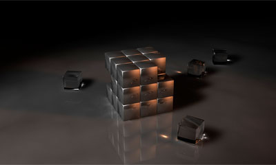 Скачать обои на рабочий стол: Абстрактный кубик рубика
